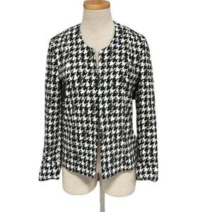 Up! NWT Blazer Jacket Suit Coat Black White Houndstooth Small